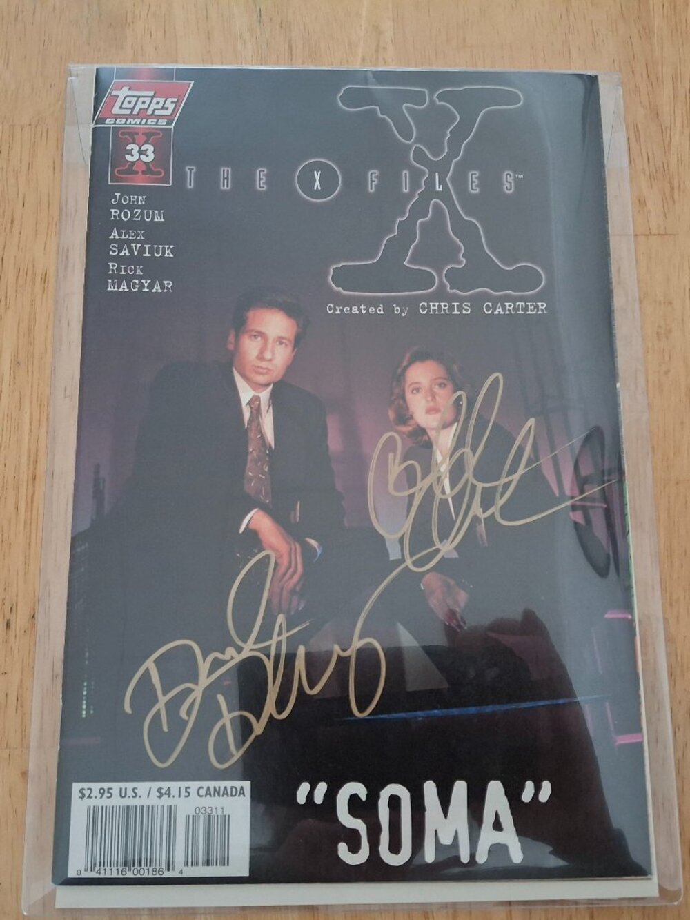 RARE X-Files Comic #33 Soma Signed Mulder (David D) and Scully (Gillian A) w/COA
